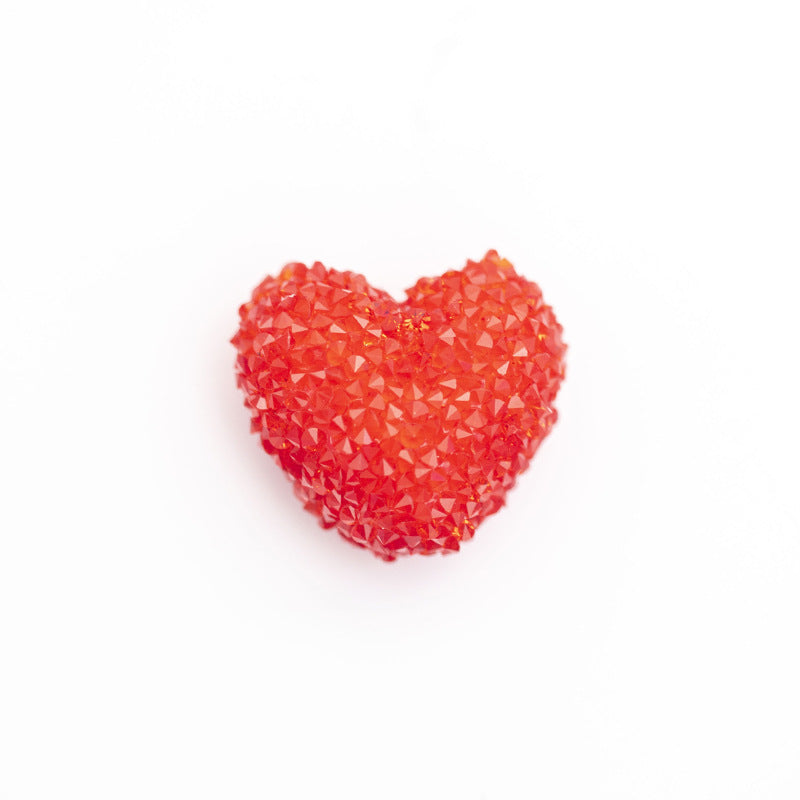 Wholesale Acrylic Rhinestones, Soft Granulated Sugar, Small Heart Beads